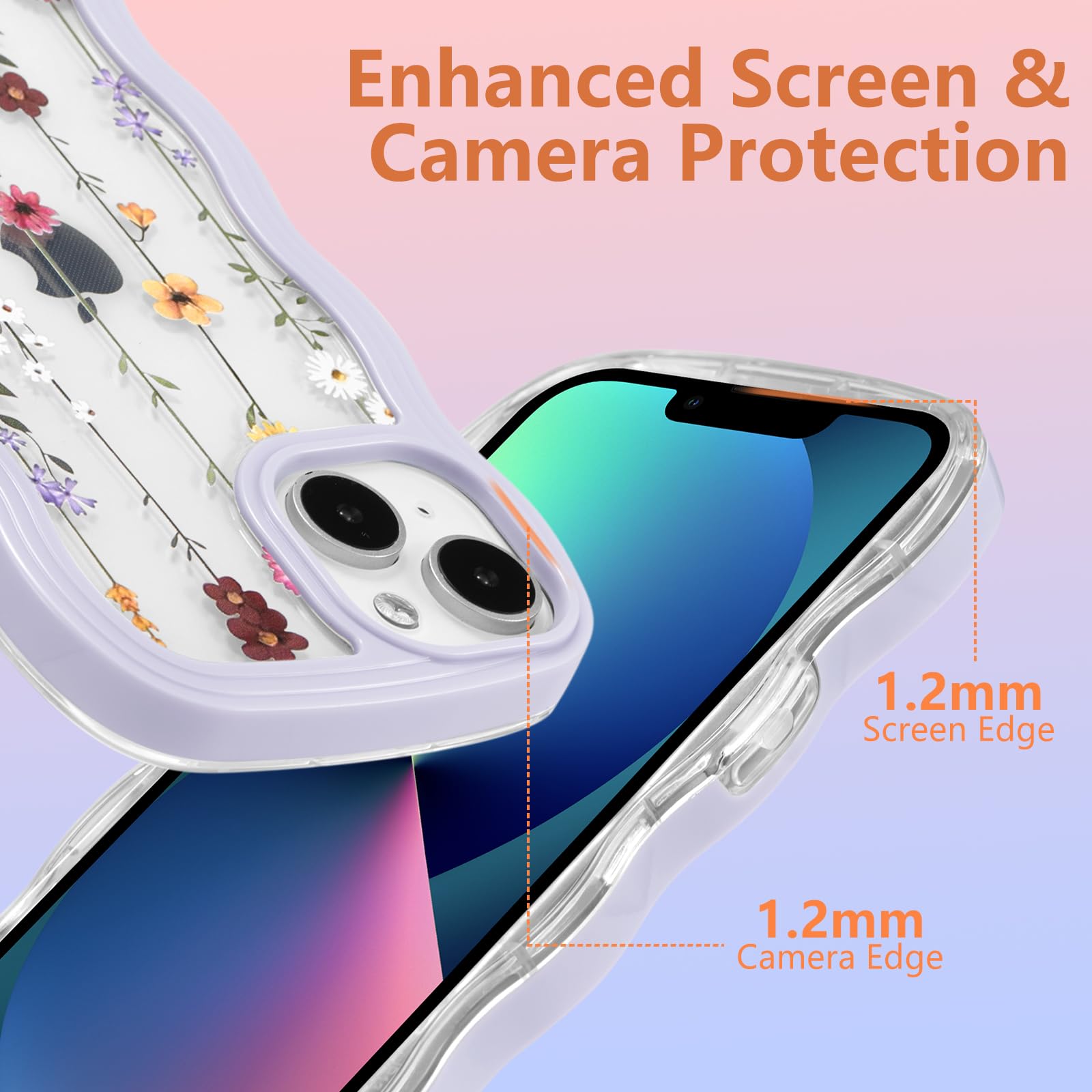 Amazon.com: ZTOFERA Floral Case for iPhone 14 Plus/15 Plus 6.7